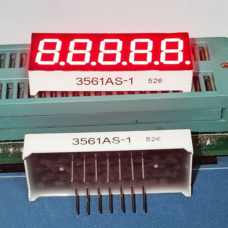 Светодиодная цифровая трубка 0 — 36 дюйма, 5 цифр, общий катод 3561AS