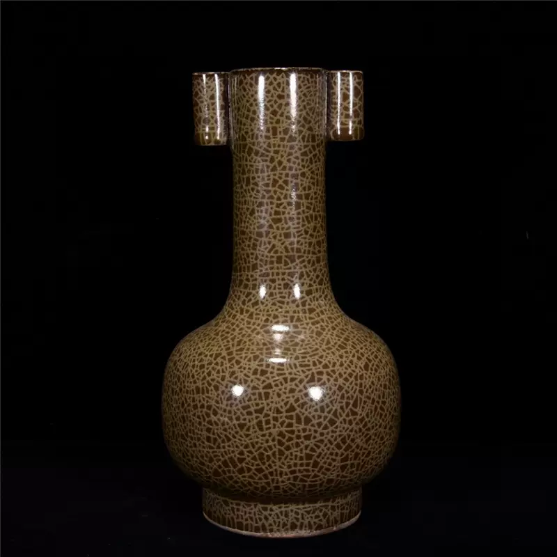 宋代官窑贯耳瓶古董古玩陶瓷古瓷器老货包老-Taobao