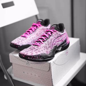 
LiNing Blade 5 3D Broken Shadow Anti-torsion Low-top Basketball Shoes Men's Black Pink