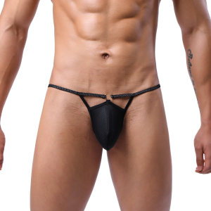 
Men's mesh briefs for young men, breathable low-waist sexy underwear, slim and tempting pants, hollow men's triangle