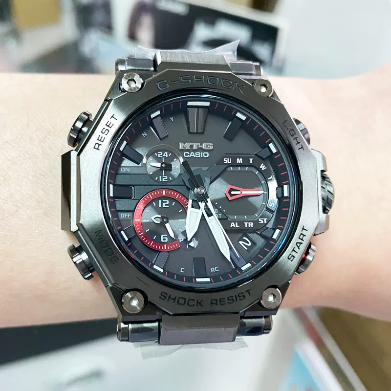 Casio卡西欧mtg B00bde 1a防水太阳能男士手表电波蓝牙g Shock