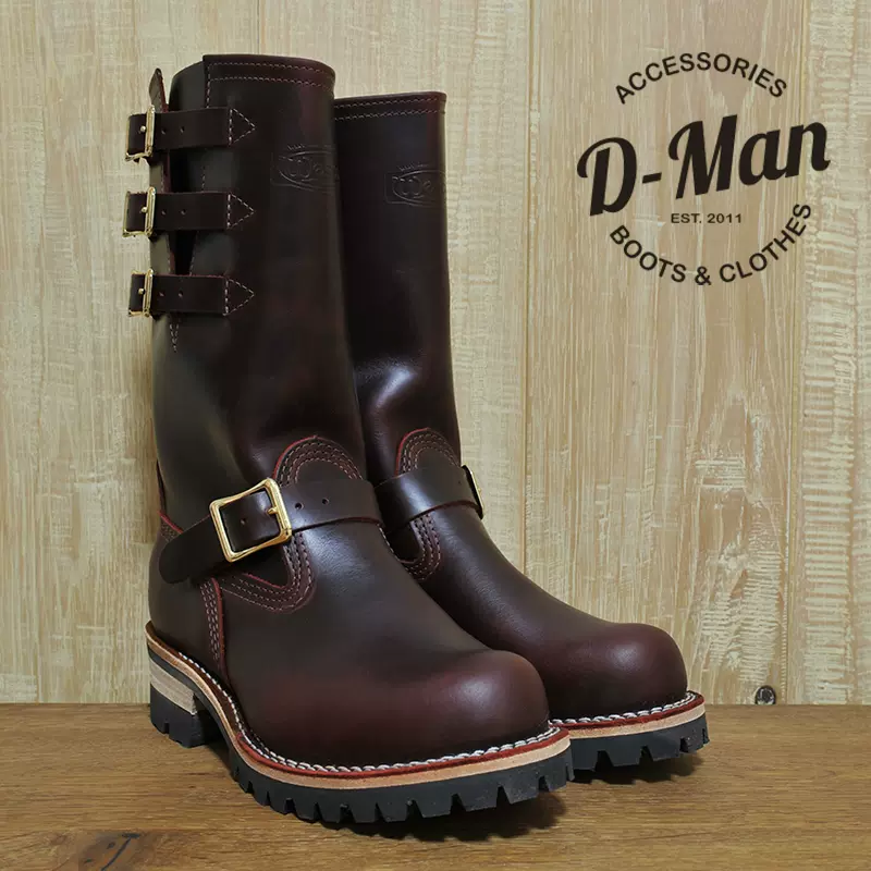 Wesco boots Boss 酒红三束带工程师工装靴/鞋型◇D-Man◇