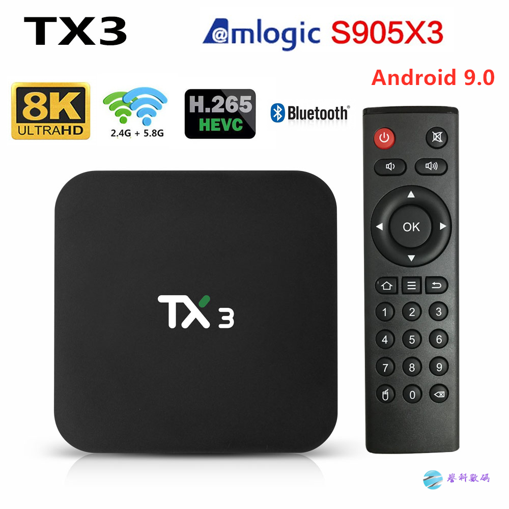 TX3 ȵ̵  ڽ Ƽ 9.0 TV ڽ S905X3 HD Ʈũ ÷̾ 4K ũ  TVBOX-