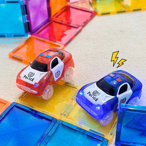 
Magnetic chip rail car special magnetic chip accessories for children's track car electric luminous special engineering vehicle police car