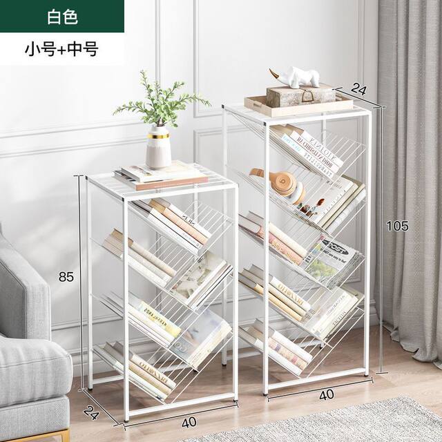 Small Layered Book Rack Simple Bookshelf Minimalist Floor Multi-layer Storage Rack Accessible ...