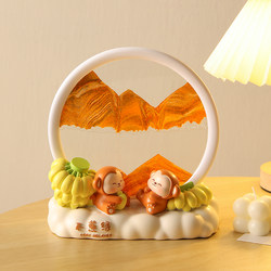 Non-Anxiety Quicksand Painting Hourglass Ornament Office Desk Decoration Healing Emotional Stability Birthday Gift for Boys and Girls