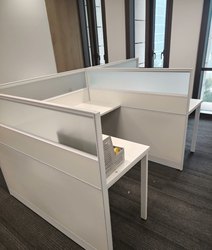 Beijing Staff Simple Modern Office Desk and Chair Combination Four or Six Staff Turning Screen Deck L-Shaped Corner