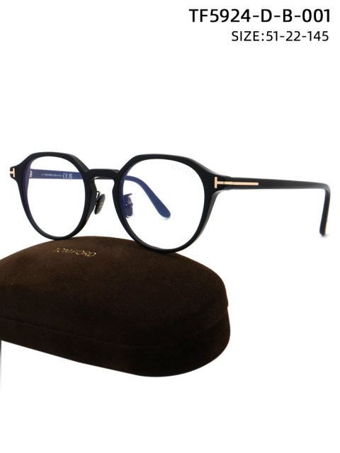 Tom Ford Glasses TF5924-D-B Elegant Retro Modern Multi-Side Round Frame Frame