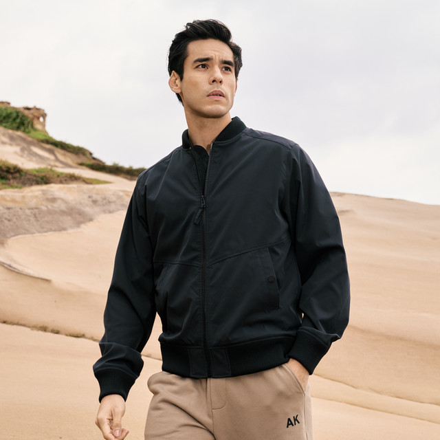 AK men's spring new retro brushed windproof and waterproof MA-1 bomber ...