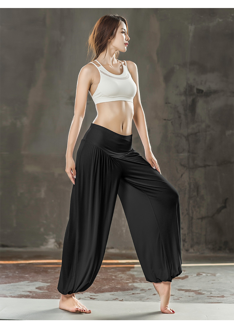 Ksua Women's High Waist Yoga Pants - Loose Fit Wide Leg