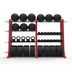 Comprehensive Storage Rack for Personal Training Studios, Dumbbell Rack, Kettlebell Rack, Barbell Rack, High-End Competitive Medicine Ball Storage Rack