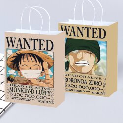 One Piece Bag Anime Merchandise Two-Dimensional Paper Bag Genshin Impact Tote Bag Birthday Gift Cartoon Gift Bag
