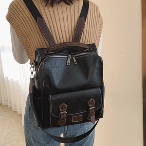 
Retro backpack for women 2025 new Korean version hottest soft leather versatile college student class school bag travel backpack