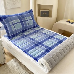 Winter Thickened Milk Velvet Mattress Single Student Dormitory Mattress Pad Fleece-Lined Quilted Non-Slip Bed Sheet Machine Washable