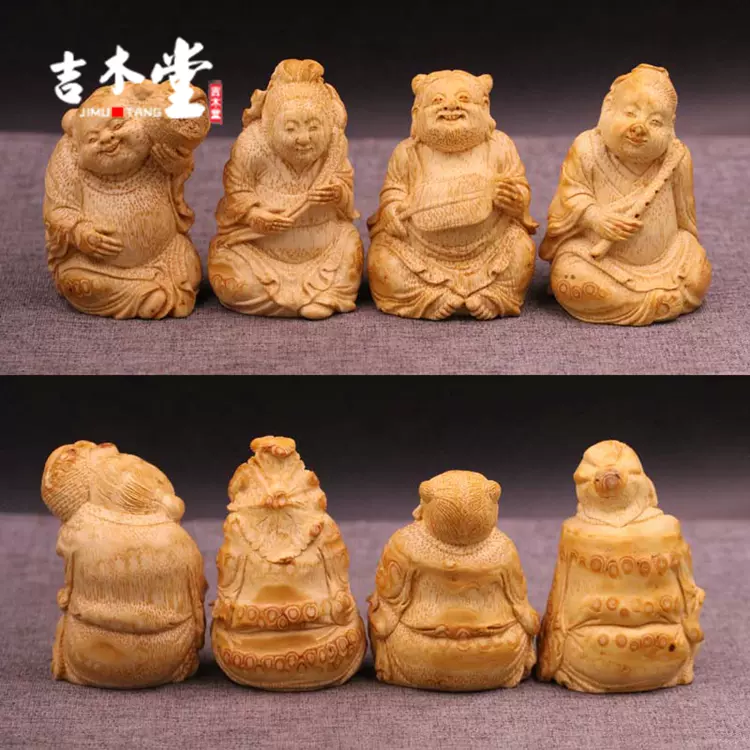 中国美術 竹根 刻 如意手 寿老人 置物 高15.8cm(A270)