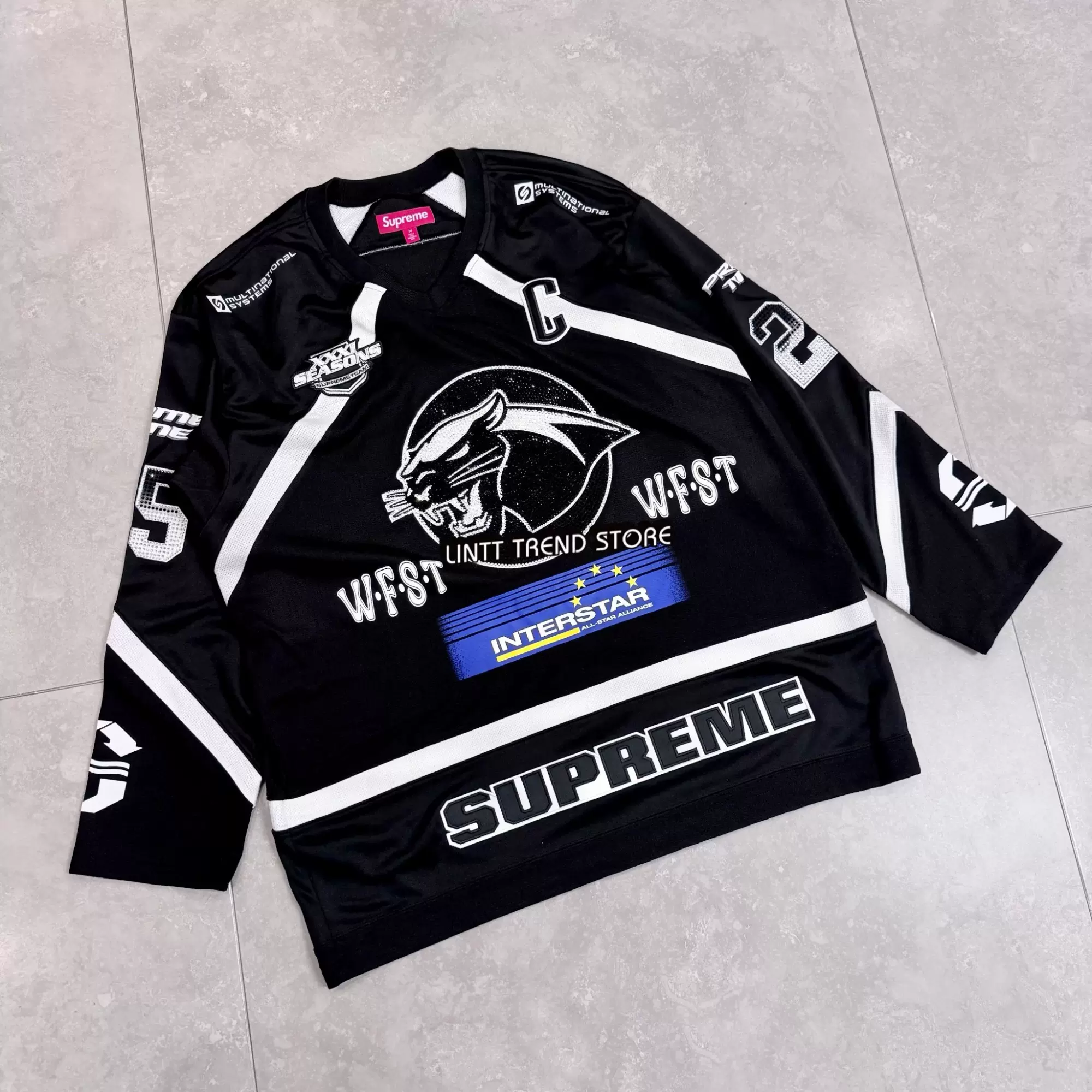 シャツ Supreme Rhinestone Hockey Jersey 25ss Supreme Rhinestone Hockey Jersey (SS25) - $228