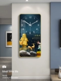 Модное скандинавское украшение для гостиной, настенные кварцевые часы, коллекция 2023, простой и элегантный дизайн