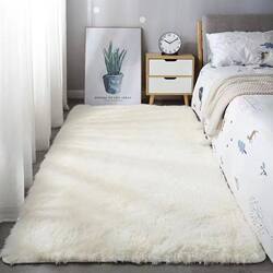 Thick Long-Haired Carpet for Bedroom, Living Room, Bedside, Bay Window, Coffee Table, Nordic Style, ins Silk Wool Tie-Dye Full Coverage Cute Floor Mat