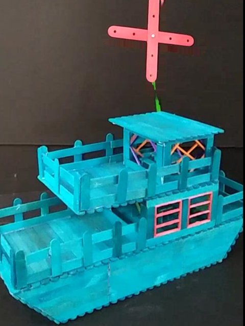Small wooden chip pop stick DIY handmade model Boat children's toy material wood strip ice cream stick manufacturers direct sales
