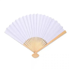 Large, Medium, and Small Blank Paper Fans, All White Paper Fans, Rice Paper Fans, Painting Paper Fans, Advertising Writing, Painting Practice Fans