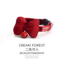 Cat Niche Bow Tie Collar Christmas New Year Adjustable Outdoor Photo Shoot Anti-Lost Small Dog Anti-Choking Collar