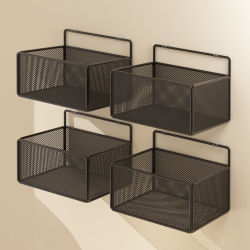 Wall-Mounted Storage Rack, Bed Storage Rack, Dormitory Bedside Hanging Basket, No-Drill Wall-Mounted Hanging Basket for Upper Bunk