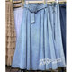 Lace-up denim skirt for women in spring and summer 2025 new high waist mid-length hip-covering hip slimming A-line large hem skirt umbrella skirt