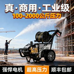 Black Cat Green Clean Commercial Car Washing Machine with Pure Copper Motor 220V Ultra-High Pressure for Car Wash Shops, Farms, and High-Power Industrial Use