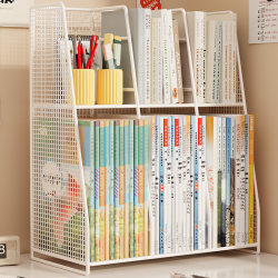 Subject Classification Storage Rack, Student Book Storage Rack, Desk Bookshelf, Office Stationery Supplies Collection, Desktop Vertical Multi-Layer Book Stand, File Cabinet, Layered Book and Newspaper Rack, File Storage and Organization Box