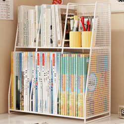 Subject Classification Storage Rack Student Book Storage Rack Desk Bookshelf Office Stationery Supplies Desktop Vertical Multi-Layer Book Stand File Cabinet Layered Book and Newspaper Rack File Storage Organizer Box