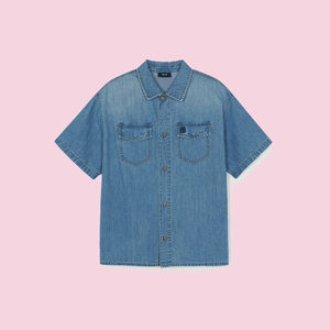 
Jinbaojia Korean direct mail MLB counter 26 years of casual fashion retro denim shirts for men and women DRV01