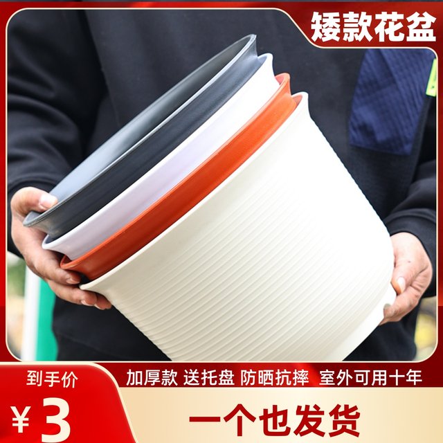 Resin plastic flower pot thickened environmental protection and anti-ceramic flower pot large green ivy rose succulent small flower pot indoor balcony