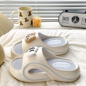 Half -bag slippers Women wearing Korean version of fashion Baotou anti -collision home anti -skid soft bottom student dormitory cool slippers