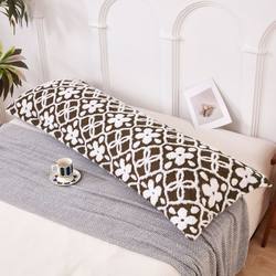 Fleece Taffeta Double Pillowcase Bedroom Long Pillow Headboard Cushion Couple Double Long Pillow Pair Set