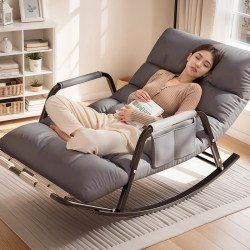 Rocking Chair Recliner for Adults, New Model for Sleeping, Dual-Purpose Chair for Adults, Foldable Lazy Sofa for Home Balcony