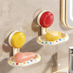 Suction cup soap dish wall-mounted drain without drilling holes