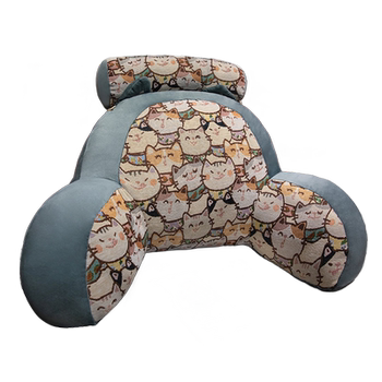 Retro style bedside cushion soft waist protection pillow large backrest sofa pillow on bed reading pillow dormitory student summer