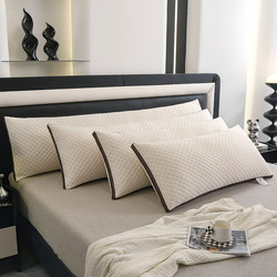 2024 New Pillow Core 5D Knitted Water Cube Couple Double Long Pillow to Aid Sleep, Protect the Neck, Parent-Child Couple High Pillow