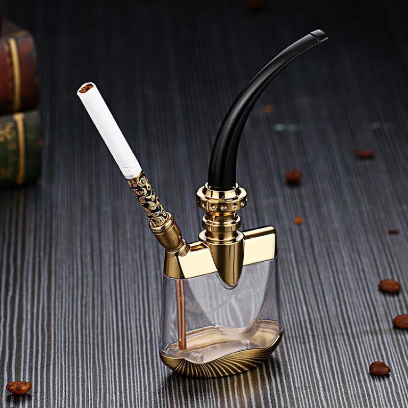 Gold Fumed Flower Glass Pipe - P2996 | Bulk Head Shop Supplies