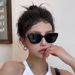 Retro Cat-Eye Sunglasses for Women, High-End, Face-Slimming, 2025 New Style, Anti-Uv, Square and Round Face, European and American Style Sunglasses