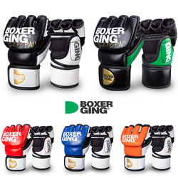 Boxing Gloves for Adult Men, Half-Finger Mma Practical Training, Microfiber Leather, Professional Fighting Ufc Punching Bag Gloves