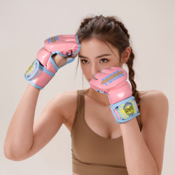 Adult Women's MMA Fist Gloves Partial UFC Fighting Training