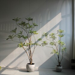 Top Ten Benefits of High-End Artificial Green Plants: Leaf under Bead, Living Room Potted Plants, Shop Window, Floor-Standing Zen-Style Decoration