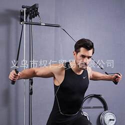 Straight Pull Rod with Bearing Ring, Short Pull Rod, High Lower Pull Rod, Dry Fitness Equipment Accessories, Weight-Bearing Training Rod, Back Rod