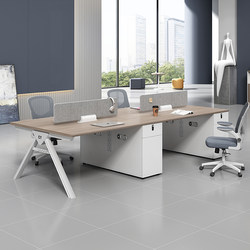 Staff Desk Simple Modern 4 6-Person Workstation Booth Screen Table and Chair Combination Office Office Furniture