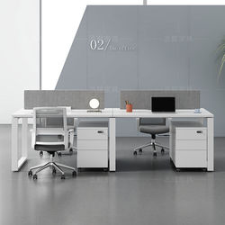 E0 Grade Office Desk and Chair Combination Simple Modern Office Furniture 4/6 Person Workstation Staff Desk Office Staff Desk
