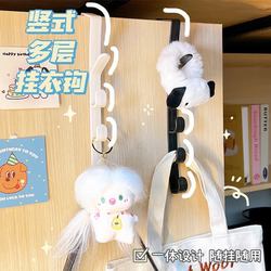 ins Dormitory Storage Hanging Rack Wall-Mounted Shelf Hat Storage Organizer Long Row of Hooks Behind the Door Bag Hanger