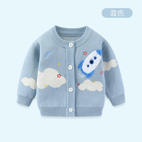 
Baby sweater baby clothes cardigan clothes spring and autumn clothing new style baby boy knitted top coat children autumn and winter