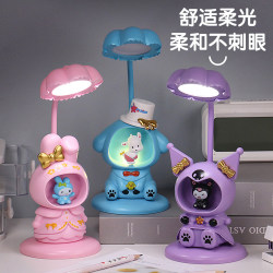 Kuromi USB rechargeable table lamp LED cartoon desktop ornaments children's gift night light with pencil sharpener