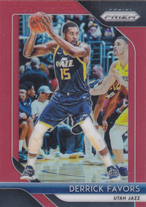 
NBA star card panini1819Prizm Puka red refraction 299 series #173 Favors